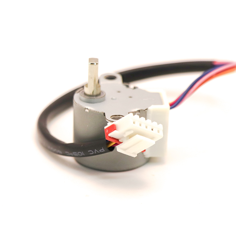 precision stepper motor with geared output shaft for compact devices
