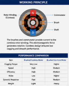 brushed coreless motor