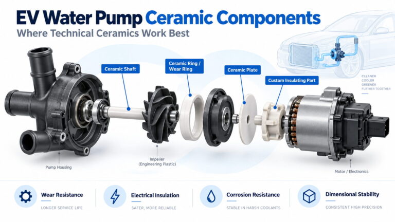 EV water pump ceramic components map