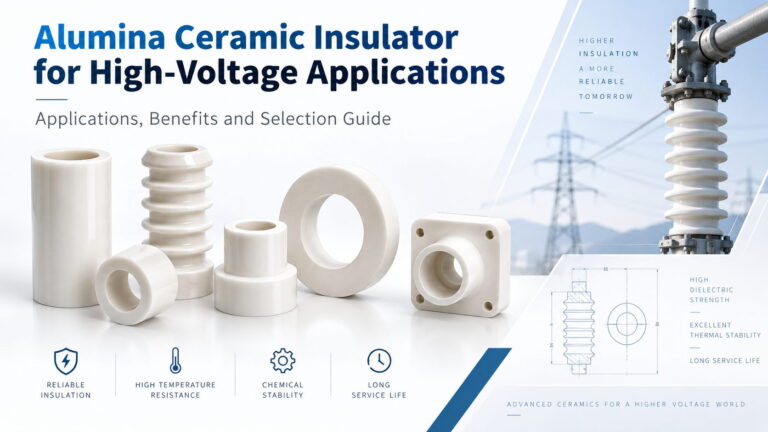 Alumina ceramic insulator for high-voltage applications