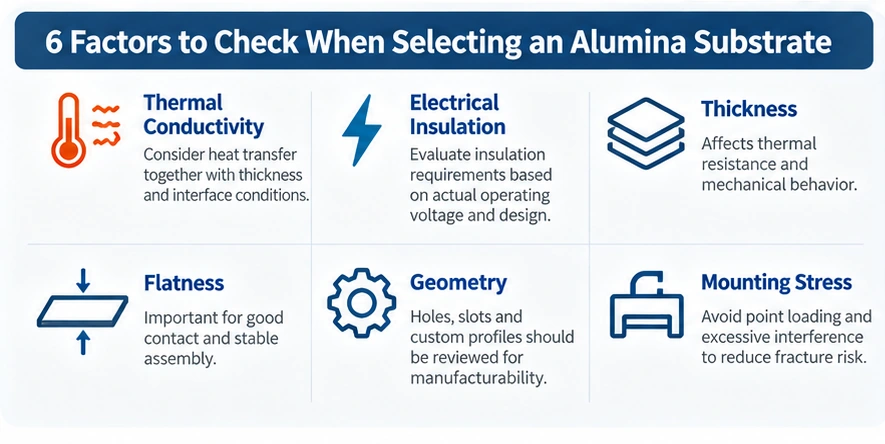 alumina substrate selection factors