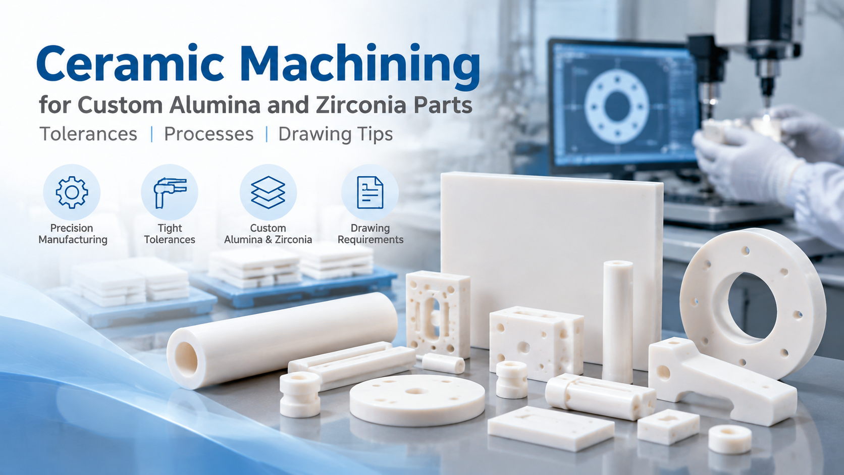 ceramic manufacturing for custom alumina and zirconia ceramic parts